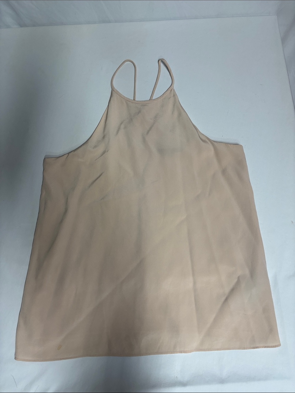 Tibi New York Size 6 Blush Silk Feel Halter Camisole Tank Top Minimalist